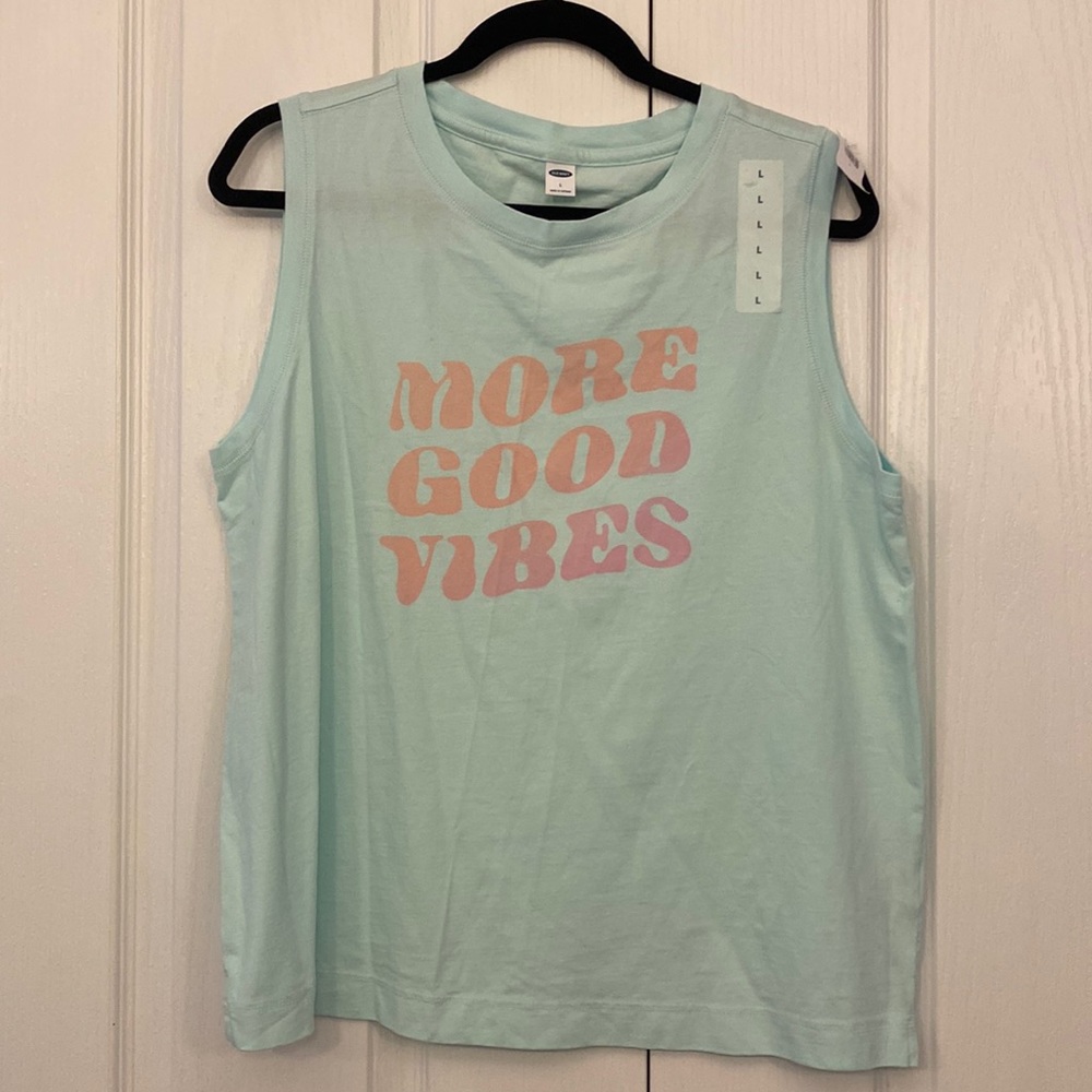 Old Navy “More Good Vibes” Tank Top